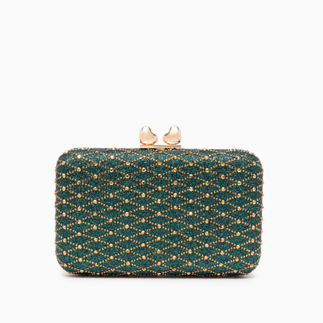 Midnight Lattice Clutch Bag
