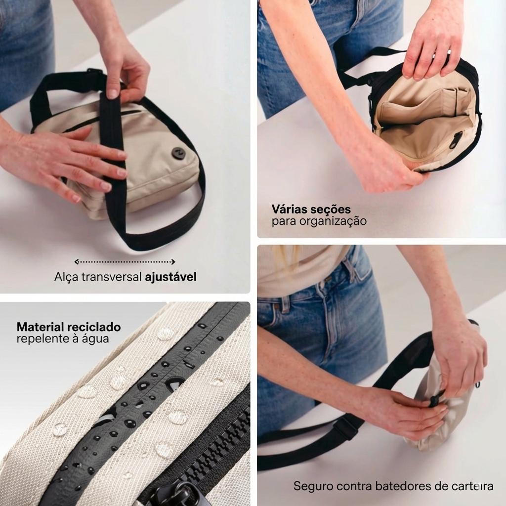 Bolsa transversal antifurto