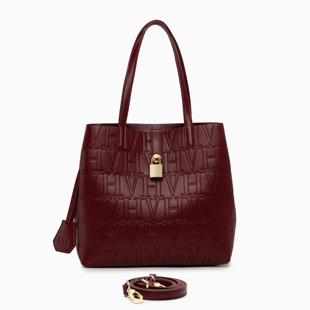 VH Embossed Shoulder Bag