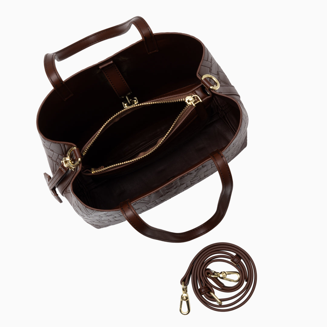 VH Embossed Shoulder Bag