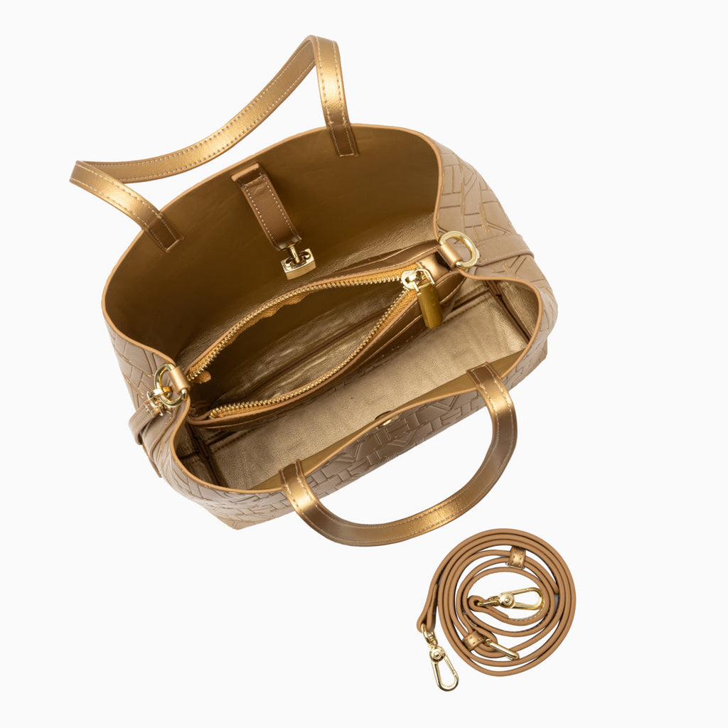 VH Embossed Shoulder Bag